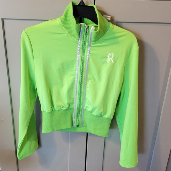 Gsuwoo So Real neon green zip up jacket large - Picture 6 of 6